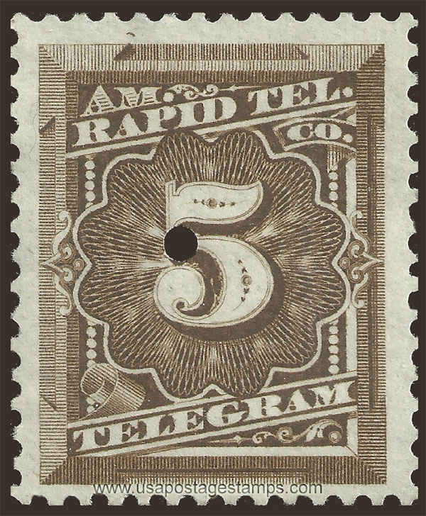 US 1881 American Rapid Telegraph Co. - Telegram 5c. Scott. 1T3