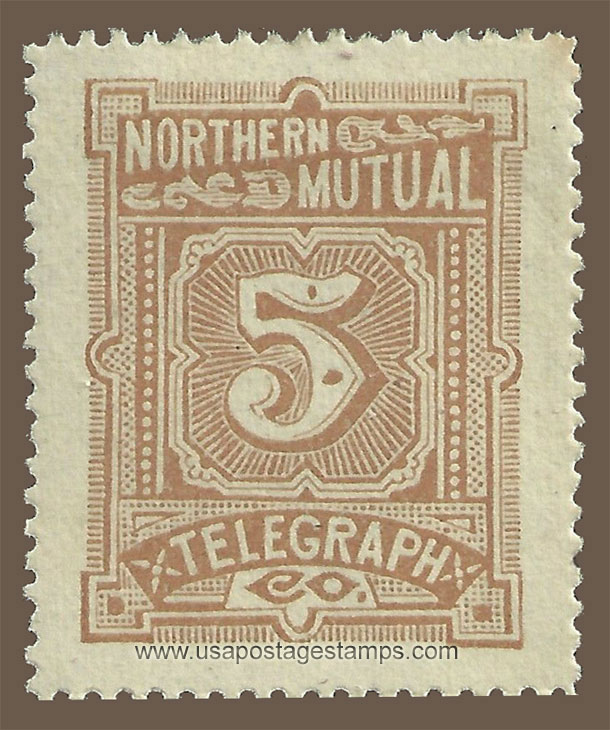 US 1883 Northern Mutual Telegraph Company 'Numeral' 5c. Scott. 11T1