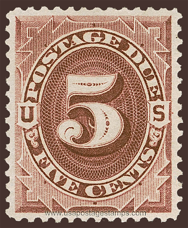 US 1884 Postage Due Stamp 5c. Scott. J18
