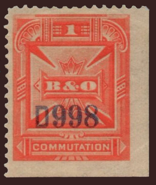 US 1885 Baltimore & Ohio Telegraph Companies 'Commutation' 1c. Barefoot BO7