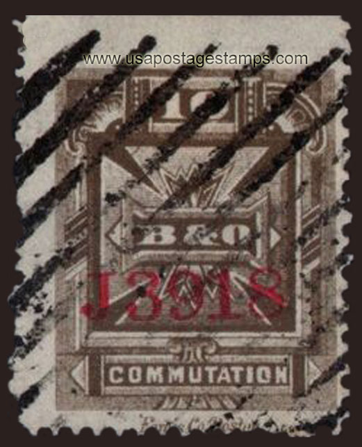 US 1887 Baltimore & Ohio Telegraph Companies 'Commutation' 10c. Scott. 3T19