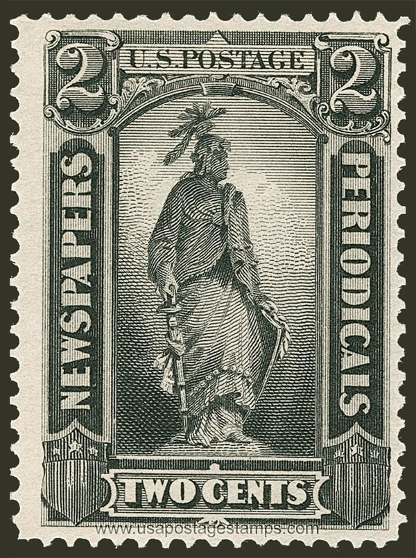 US 1894 Statue of Freedom 2c. Scott. PR91 Newspaper Stamp
