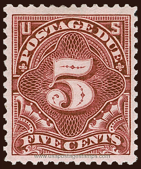 US 1895 Postage Due Stamp 5c. Scott. J34