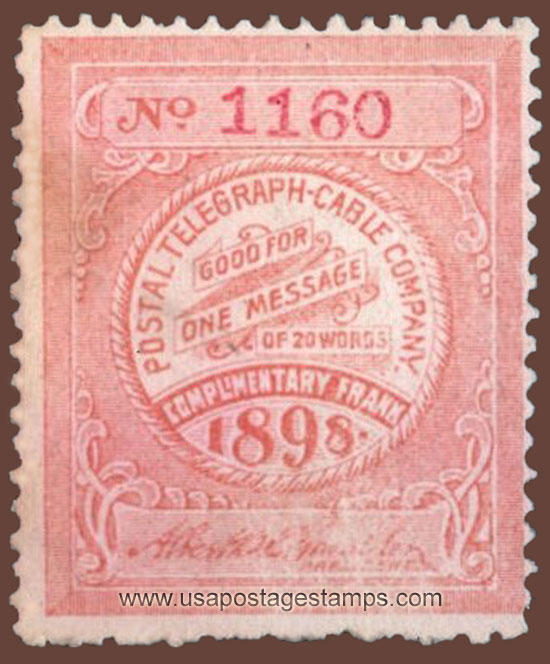 US 1898 Postal Telegraph-Cable Company 'Frank' 0c. Scott. 15T18