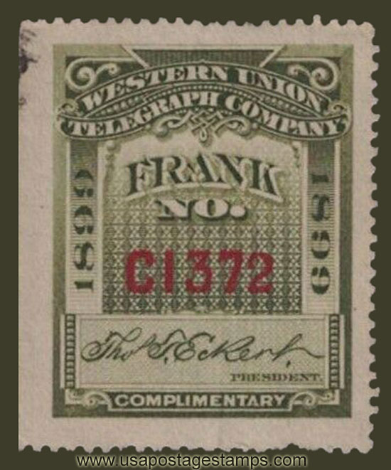 US 1899 Western Union Telegraph Company 'Frank' 0c. Scott. 16T29