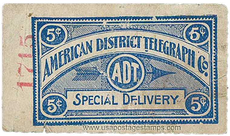 US 1900 American District Telegraph Company 5c. Barefoot AD2