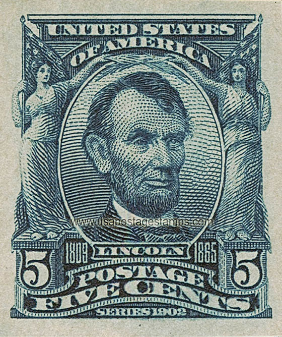 US 1908 Abraham Lincoln (1809-1865) 5c. Scott. 315