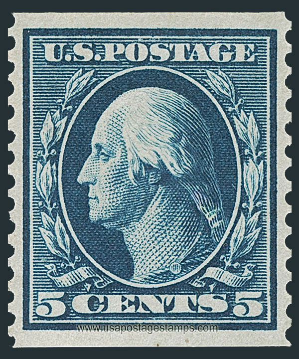 US 1909 George Washington (1732-1799) 5c. Scott. 355