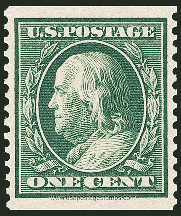 US 1910 Benjamin Franklin (1706-1790) Coil 1c. Scott. 387