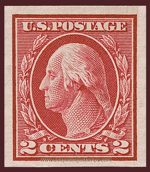 US 1912 George Washington (1732-1799) Imperf. 2c. Scott. 409