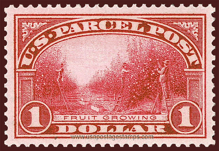 US 1913 Parcel Post 'Fruit Growing' $1 Scott. Q12