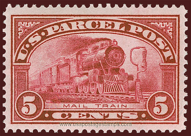 US 1913 Parcel Post 'Mail Train' 5c. Scott. Q5