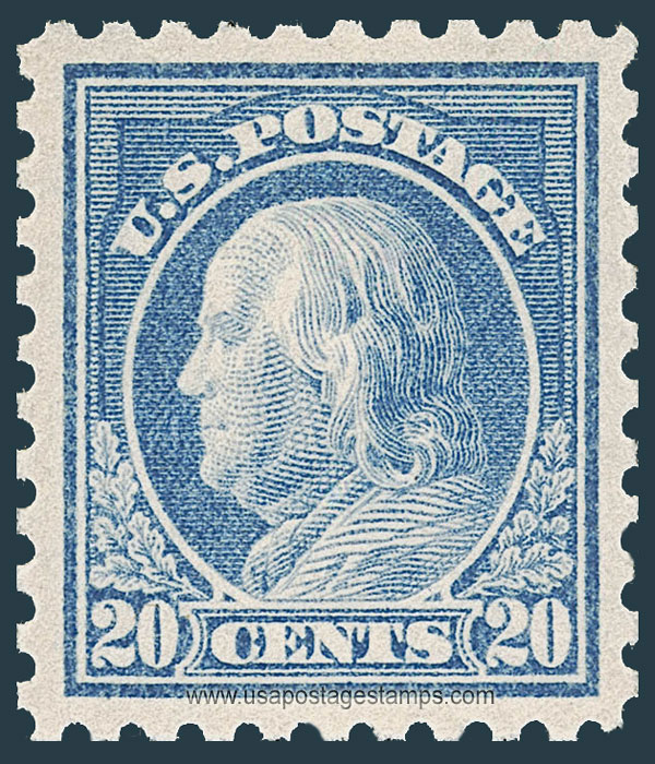 US 1914 Benjamin Franklin (1706-1790) 20c. Scott. 438