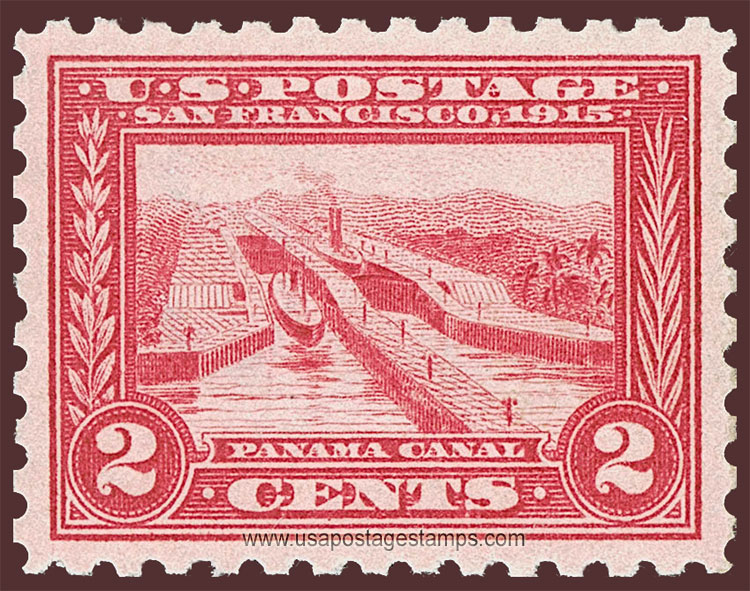 US 1915 Panama-Pacific Exposition 'Panama Canal' 2c. Scott. 402
