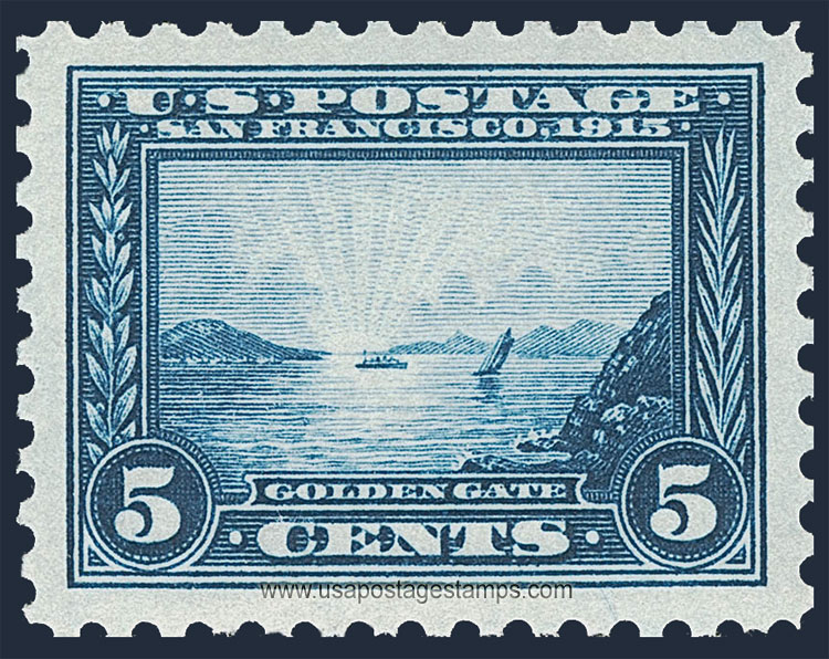 US 1915 Panama-Pacific Exposition 'Golden Gate' 5c. Scott. 403