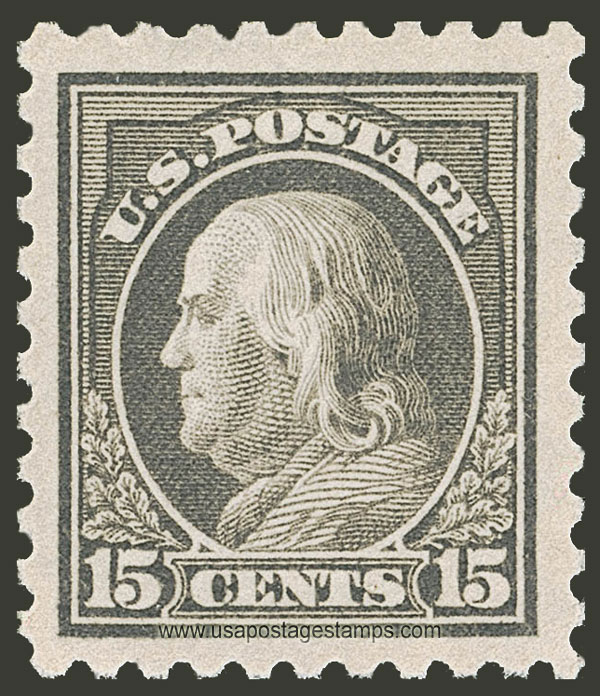 US 1916 Benjamin Franklin (1706-1790) 15c. Scott. 475