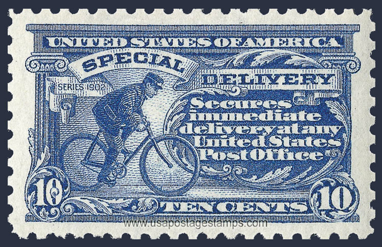US 1916 Special Postal Delivery - Messenger On Bicycle 10c. Scott. E10a