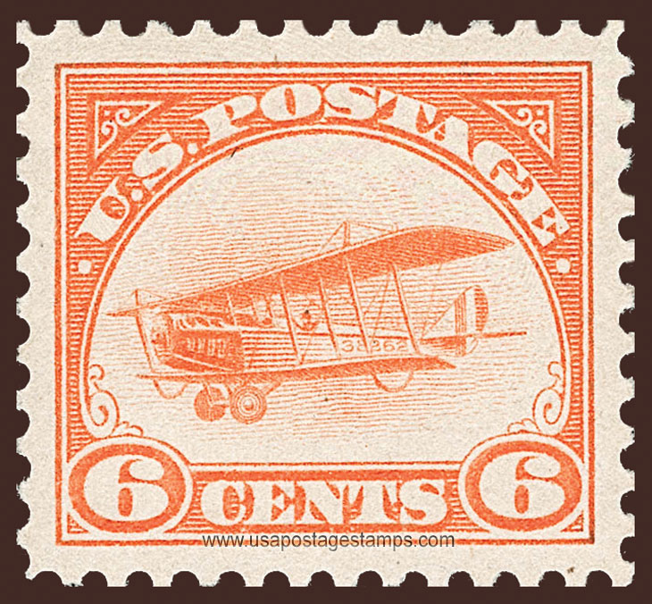 US 1918 Curtiss JN-4 Jenny 'Airmail' 6c. Scott. C1