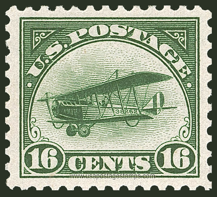 US 1918 Curtiss JN-4 Jenny 'Airmail' 16c. Scott. C2