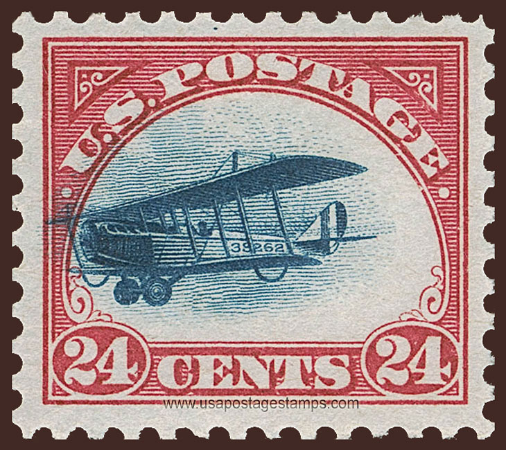 US 1918 Curtiss JN-4 Jenny 'Airmail' 24c. Scott. C3
