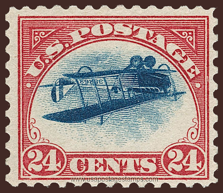 US 1918 Curtiss JN-4 Jenny 'Airmail' 24c. Scott. C3a