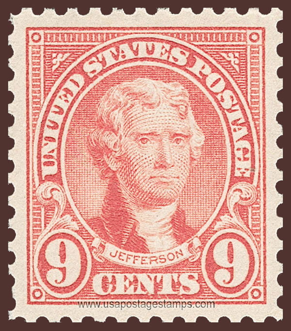US 1923 Thomas Jefferson (1743-1826) 9c. Scott. 561