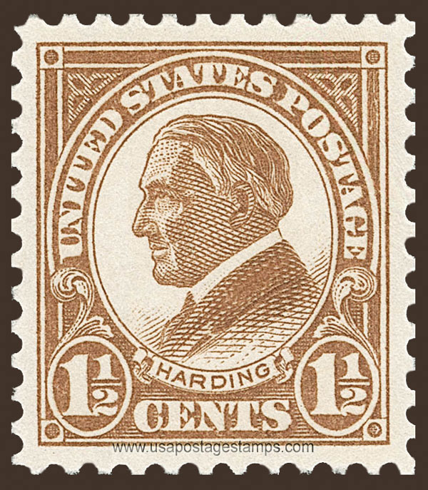 US 1925 Warren Gamaliel Harding (1865-1923) 1½c. Scott. 553