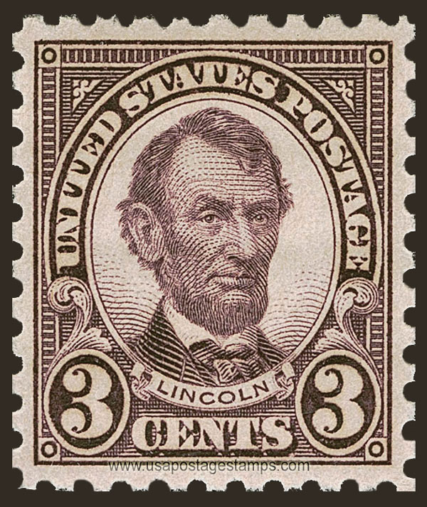 US 1925 Abraham Lincoln (1809-1865) 3c. Scott. 584