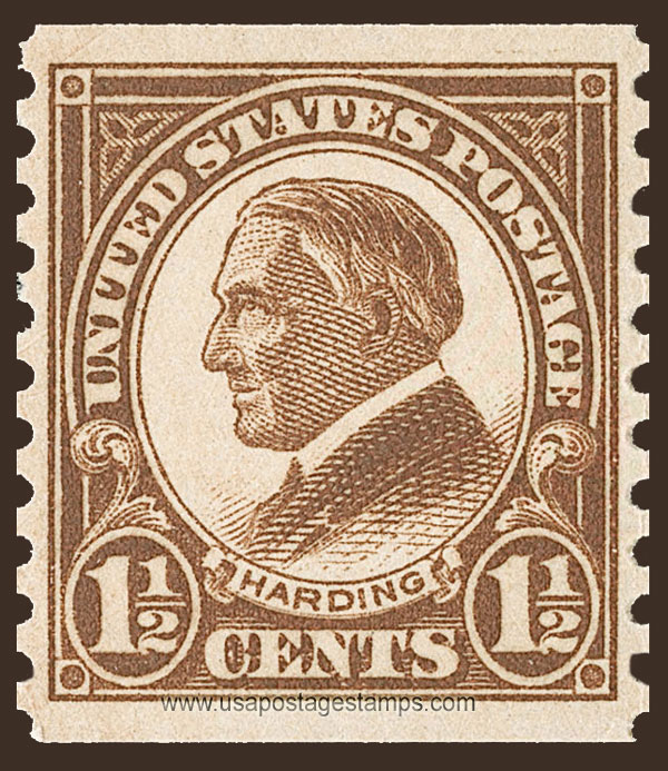 US 1925 Warren Gamaliel Harding (1865-1923) Coil 1½c. Scott. 598