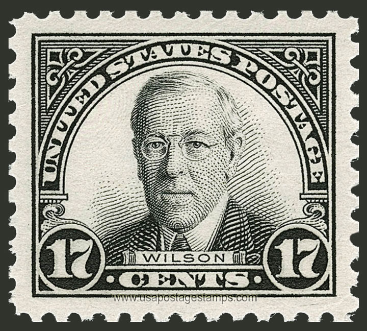 US 1925 Thomas Woodrow Wilson (1856-1924) 17c. Scott. 623