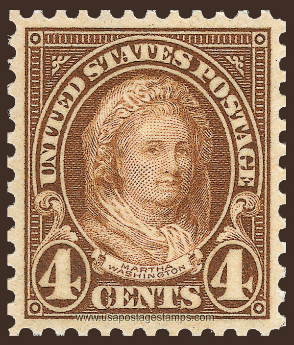 US 1927 Martha Dandridge Custis Washington (1731-1802) 4c. Scott. 636