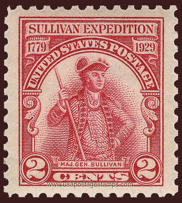 US 1929 General John Sullivan Expedition 2c. Scott. 657