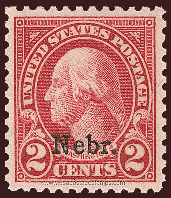 US 1929 George Washington (1732-1799) Ovpt. 'Nebr.' 2c. Scott. 671
