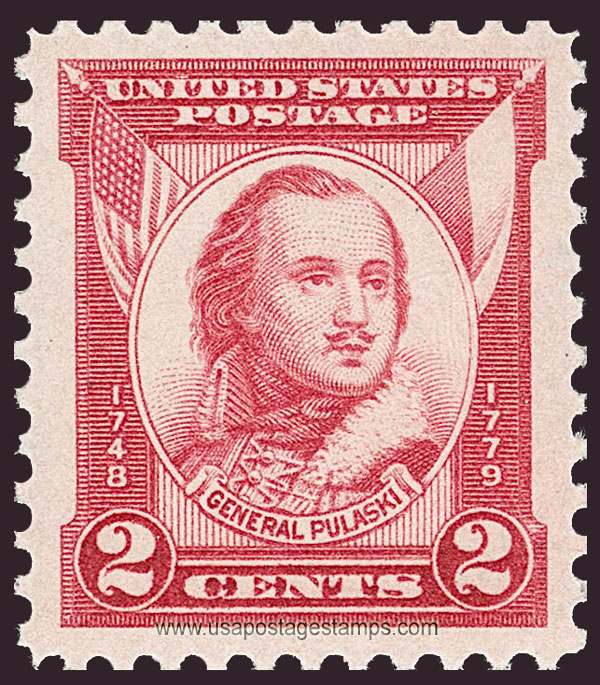 US 1931 Brigadier General Casimir Pulaski (1745-1779) 2c. Scott. 690