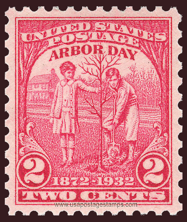 US 1932 Arbor Day Issue 'Tree Planting' 2c. Scott. 717