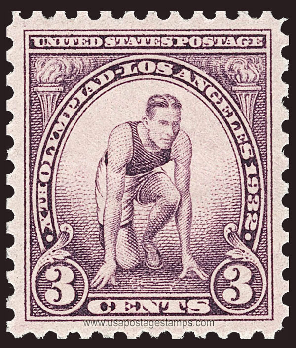 US 1932 Summer Olympic Games, Los Angeles 'Runner' 3c. Scott. 718