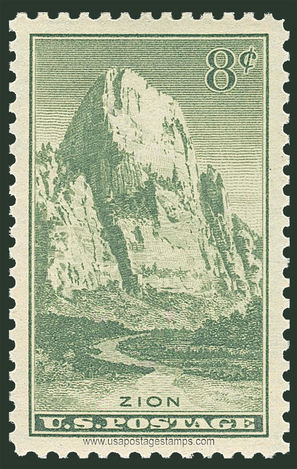 US 1934 Zion National Park, Utah 8c. Scott. 747