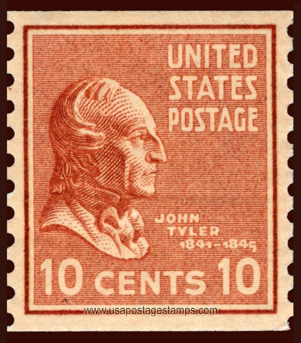 US 1939 John Tyler (1790-1862) Coil 10c. Scott. 847
