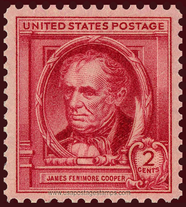US 1940 Author James Fenimore Cooper 2c. Scott. 860