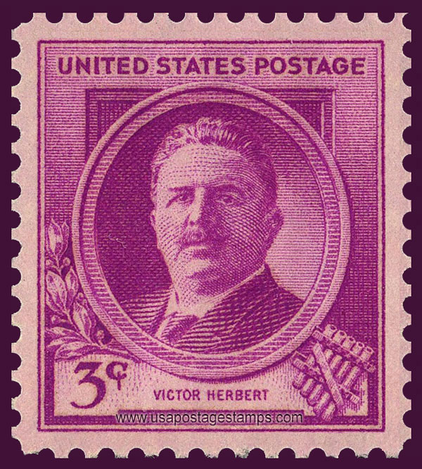 US 1940 Composer Victor August Herbert 3c. Scott. 881