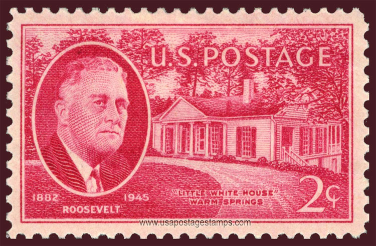 US 1945 Roosevelt and Little White House 2c. Scott. 931