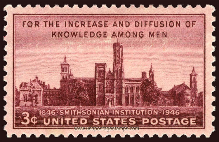 US 1946 Smithsonian Institution 3c. Scott. 943