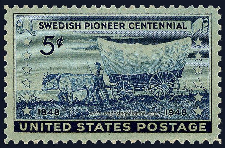 US 1948 Swedish Pioneer Centennial 5c. Scott. 958