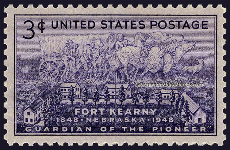 US 1948 Fort Kearny and Pioneer Group 3c. Scott. 970