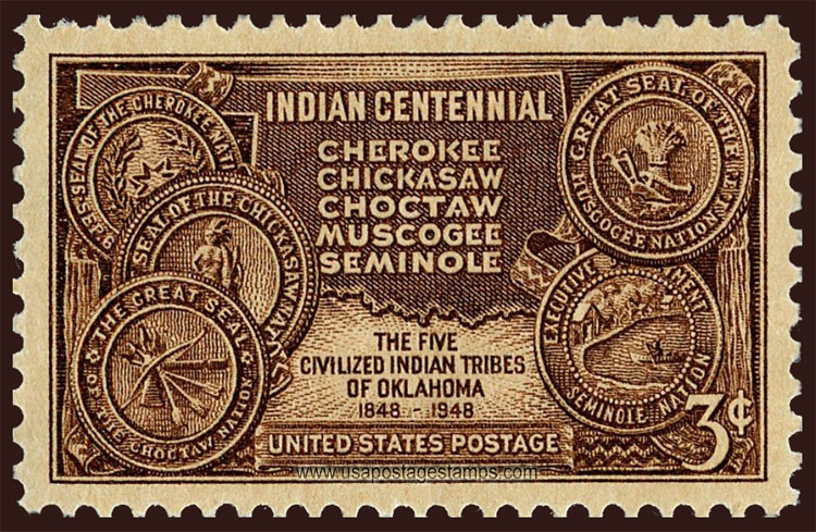 US 1948 Indian Centennial 3c. Scott. 972