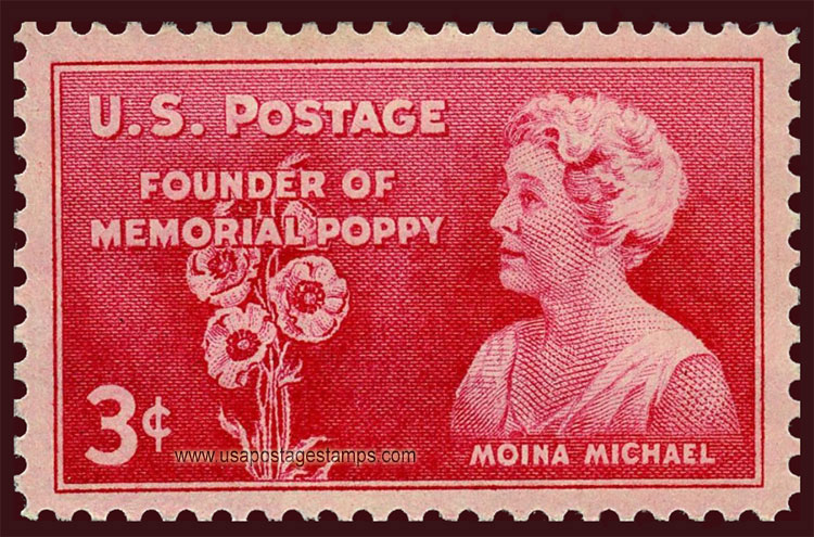 US 1948 Poppy Lady Moina Belle Michael (1869-1944) 3c. Scott. 977