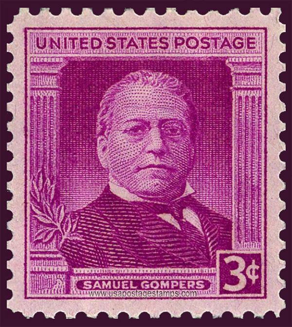US 1950 Labor leader Samuel Gompers (1850-1924) 3c. Scott. 988