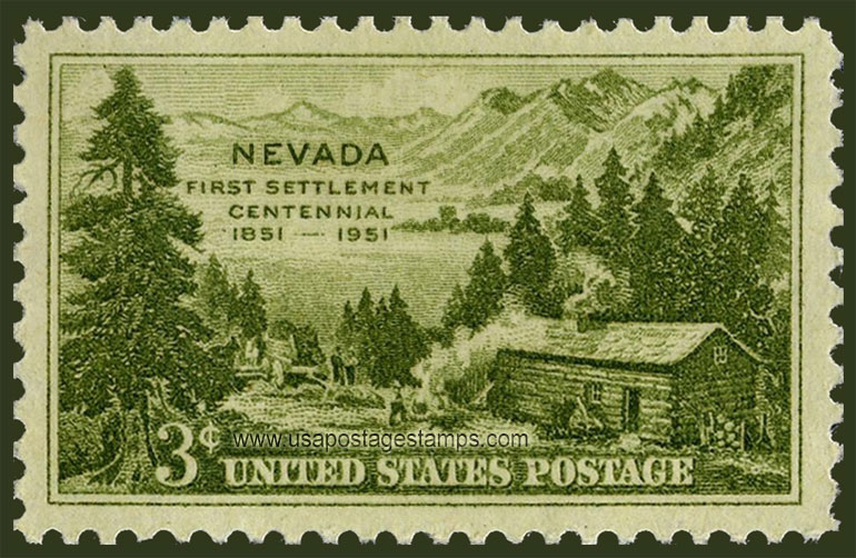 US 1951 Nevada First Settlement Centennial 3c. Scott. 999