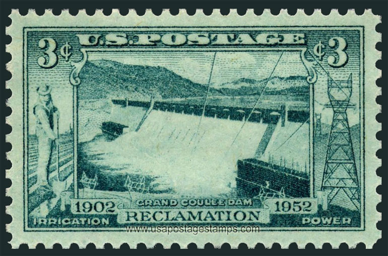US 1952 Grand Coulee Dam 3c. Scott. 1009
