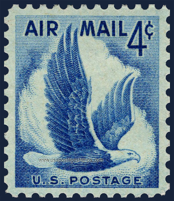 US 1954 'Airmail' Bald Eagle in Flight 4c. Scott. C48
